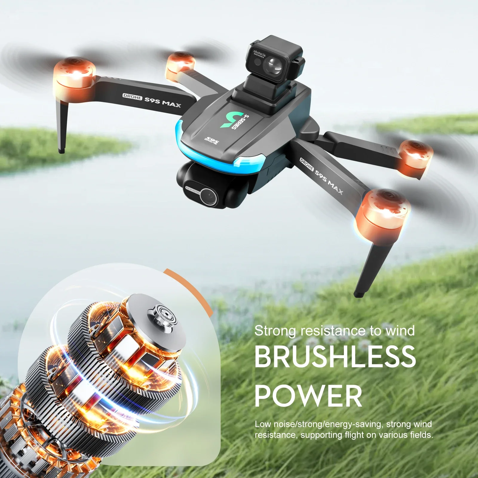 새로운 S9S MAX 미니 드론 4K 2축 PTZ HD - Drone Battery Box 리뷰 및 가격
