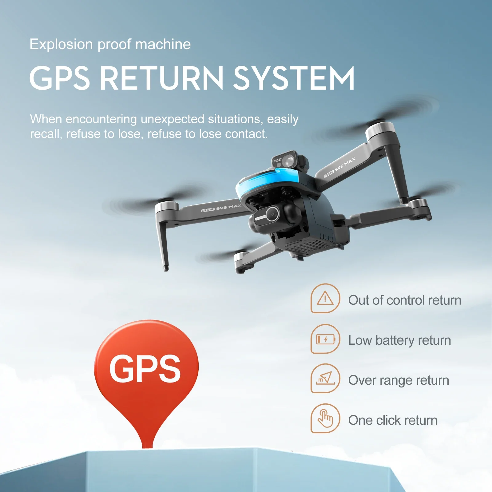 새로운 S9S MAX 미니 드론 4K 2축 PTZ HD - Drone Battery Box 리뷰 및 가격