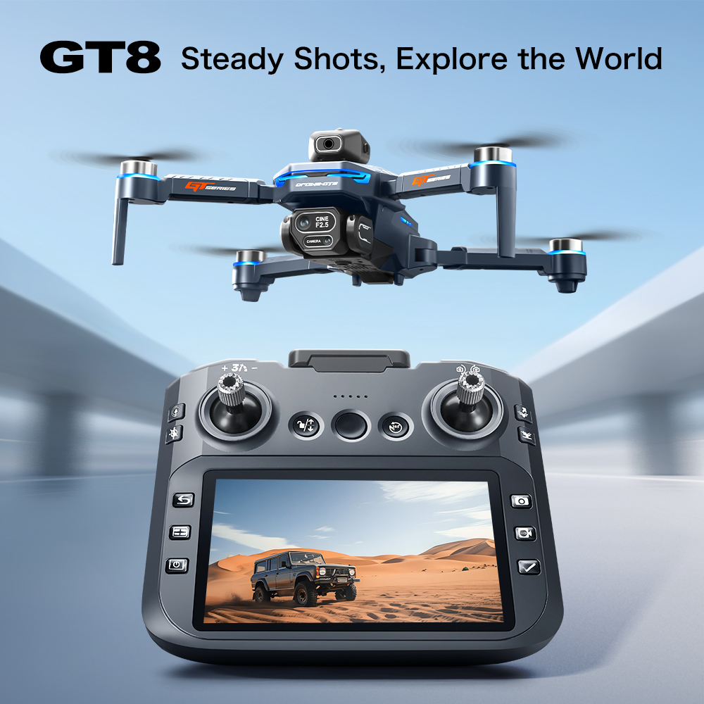 GT8 장애물 회피 항공 드론 – 대형 화면 원격 제어 - Drone Battery Box 리뷰 및 가격
